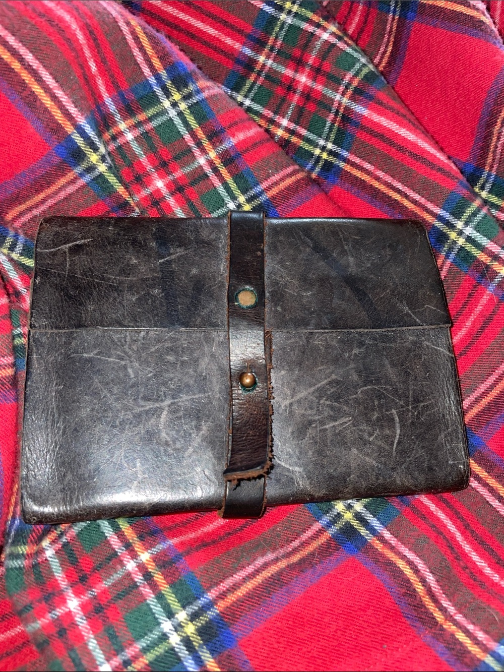 Bergamot + Amor Vintage-Style Blue Leather Wallet